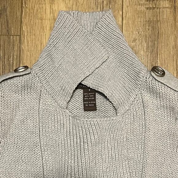 Fenn Wright Manson Double Breasted Shawl Collar Cardigan Sweater Gray S Wool - Picture 3 of 6